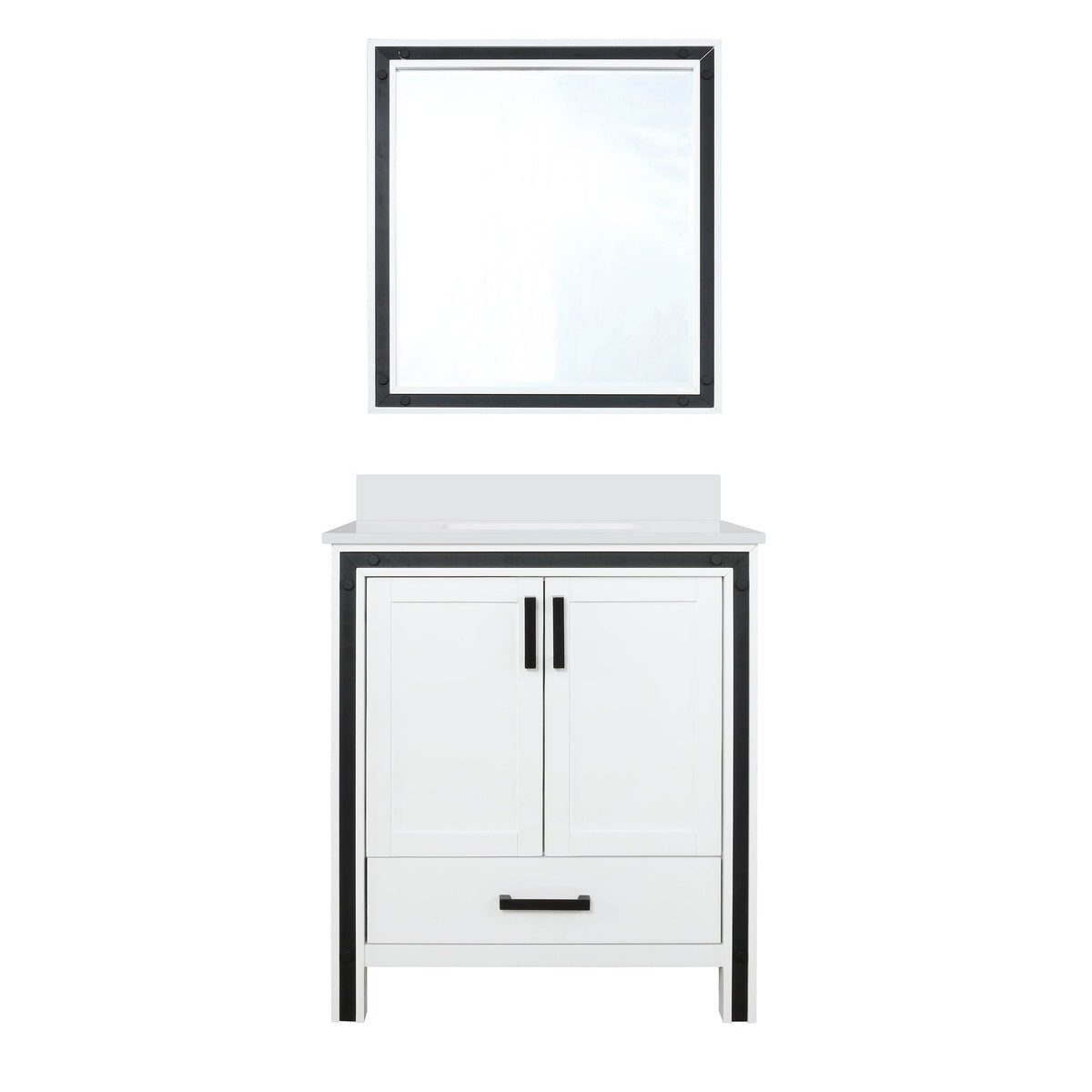 Lexora Ziva 30 in. White Single Sink Bath Vanity