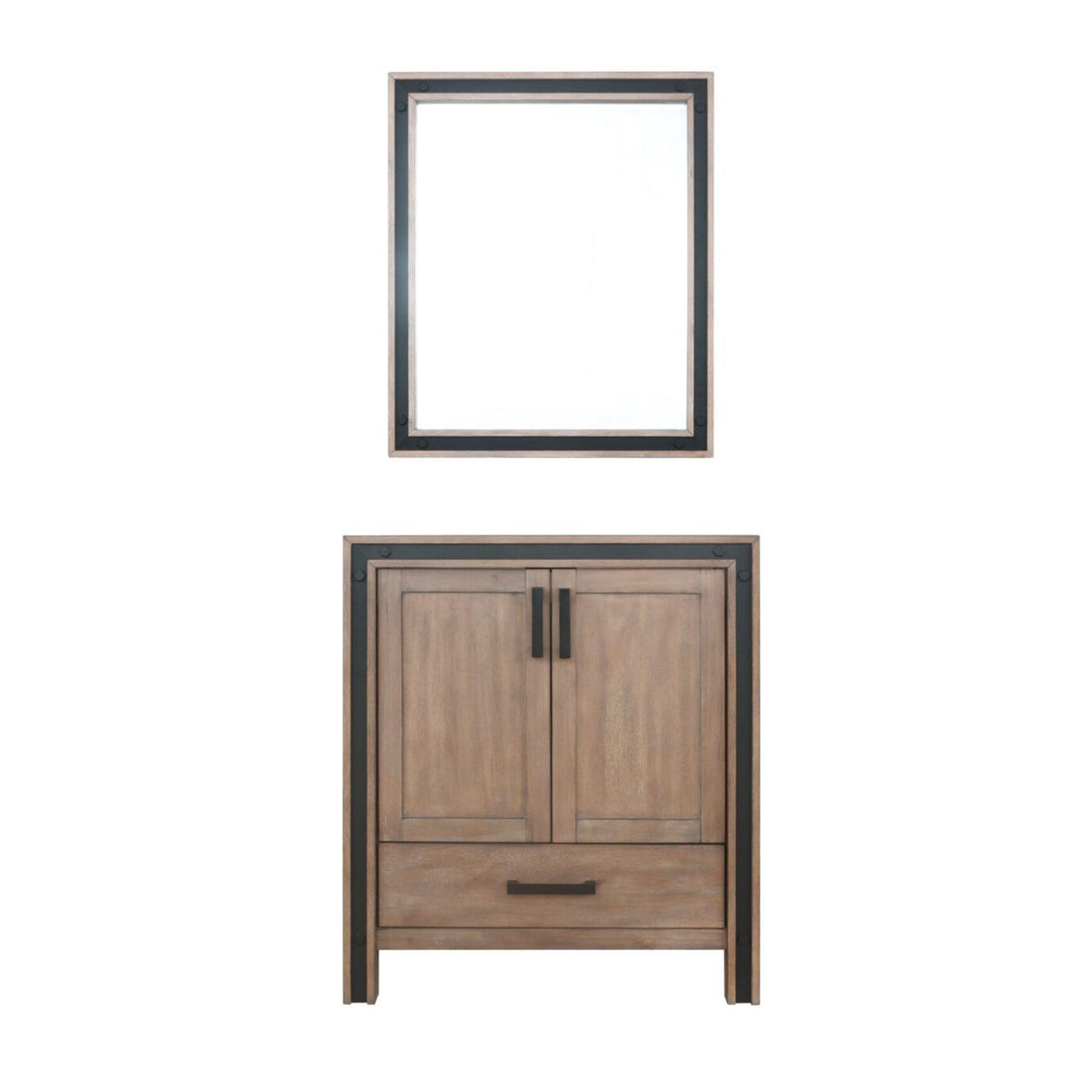Lexora Ziva 30 in. Rustic Barnwood Single Sink Bath Vanity