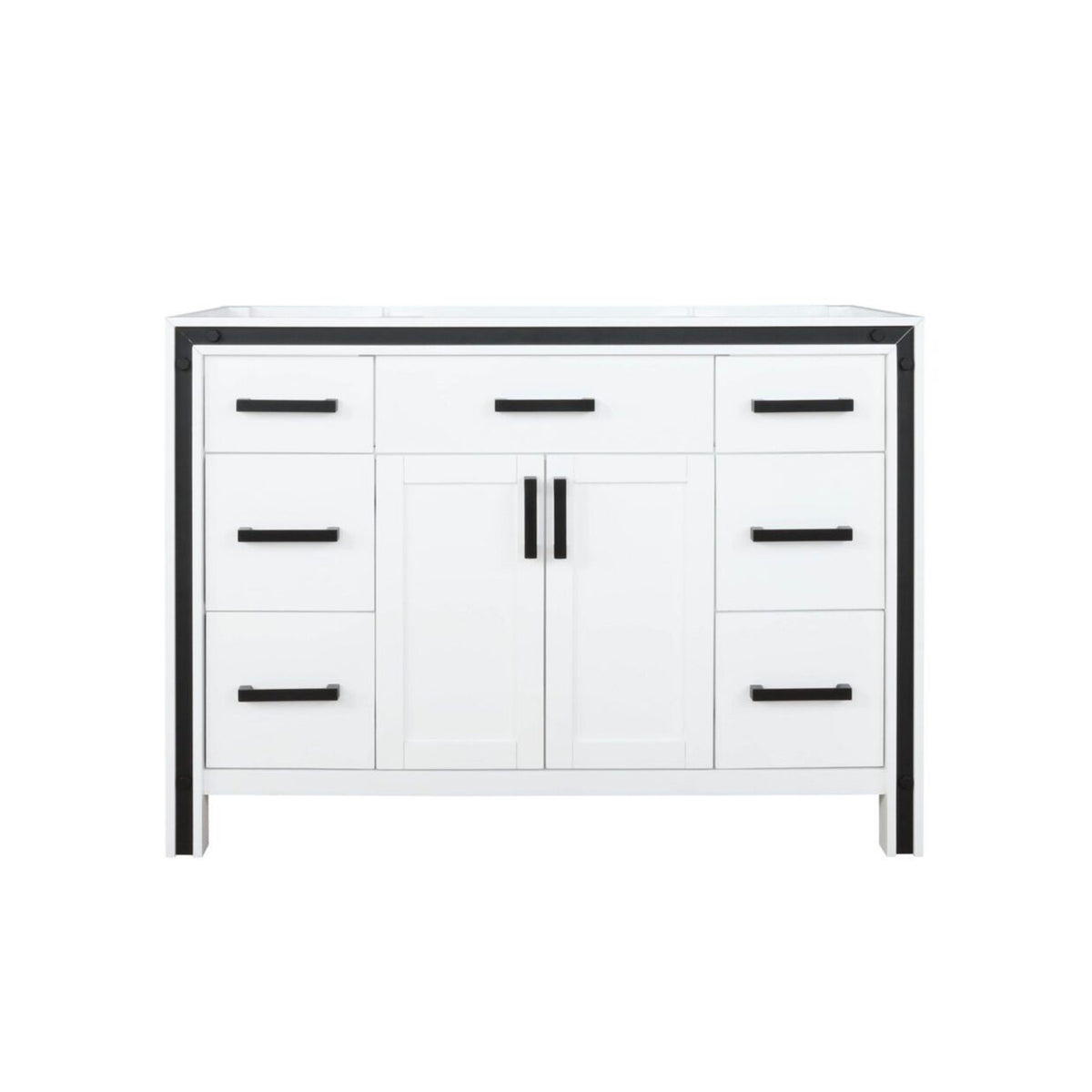 Lexora Ziva 48 in. White Single Sink Bath Vanity