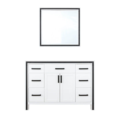Lexora Ziva 48 in. White Single Sink Bath Vanity