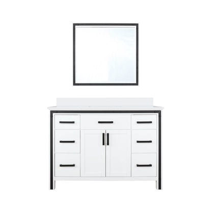 Lexora Ziva 48 in. White Single Sink Bath Vanity