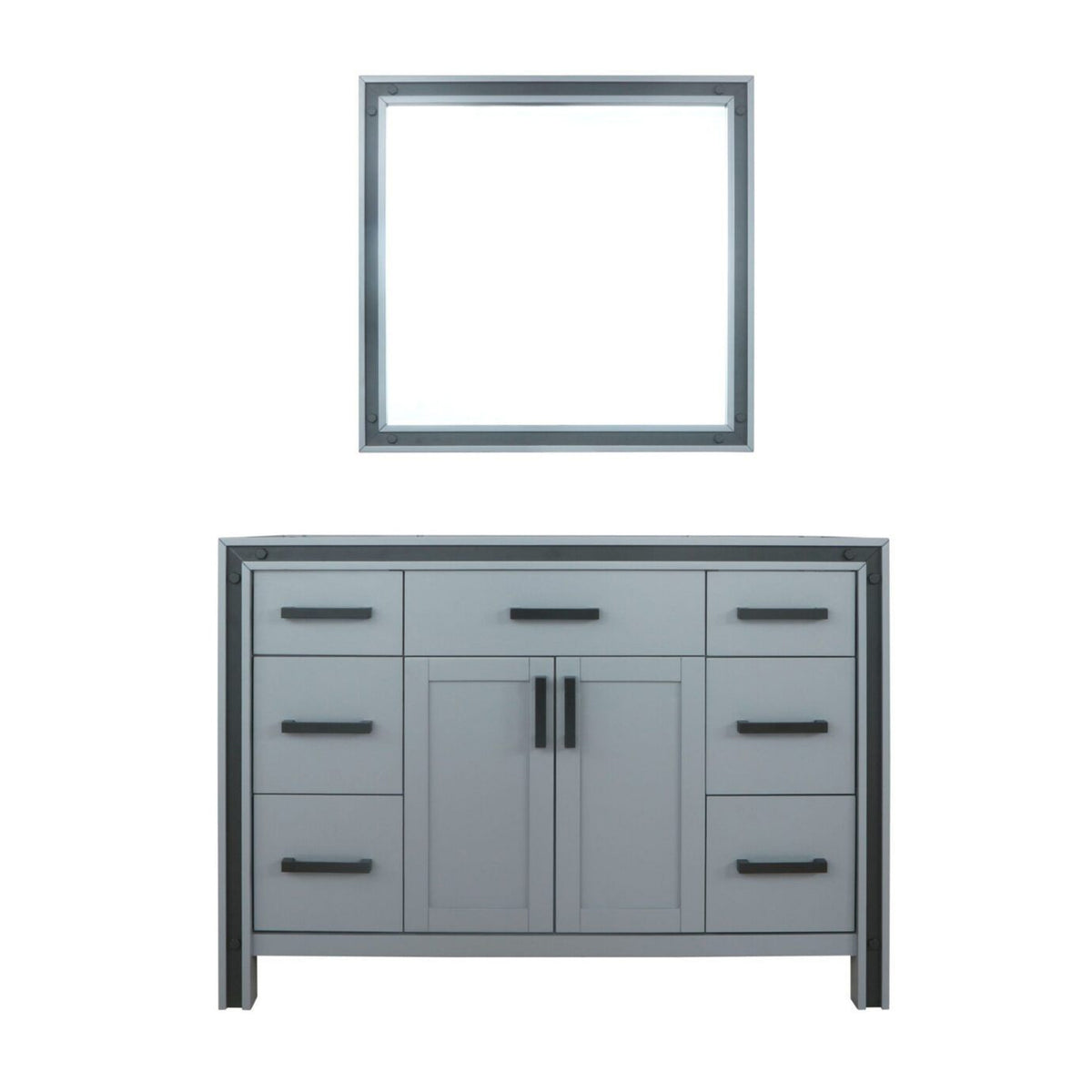 Lexora Ziva 48 in. Dark Grey Single Sink Bath Vanity