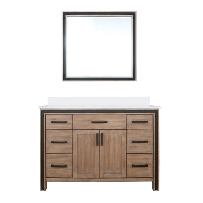 Lexora Ziva 48 in. Rustic Barnwood Single Sink Bath Vanity
