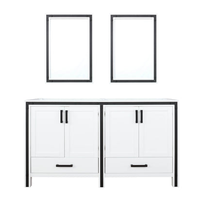 Lexora Ziva 60 in. White Double Sink Bath Vanity