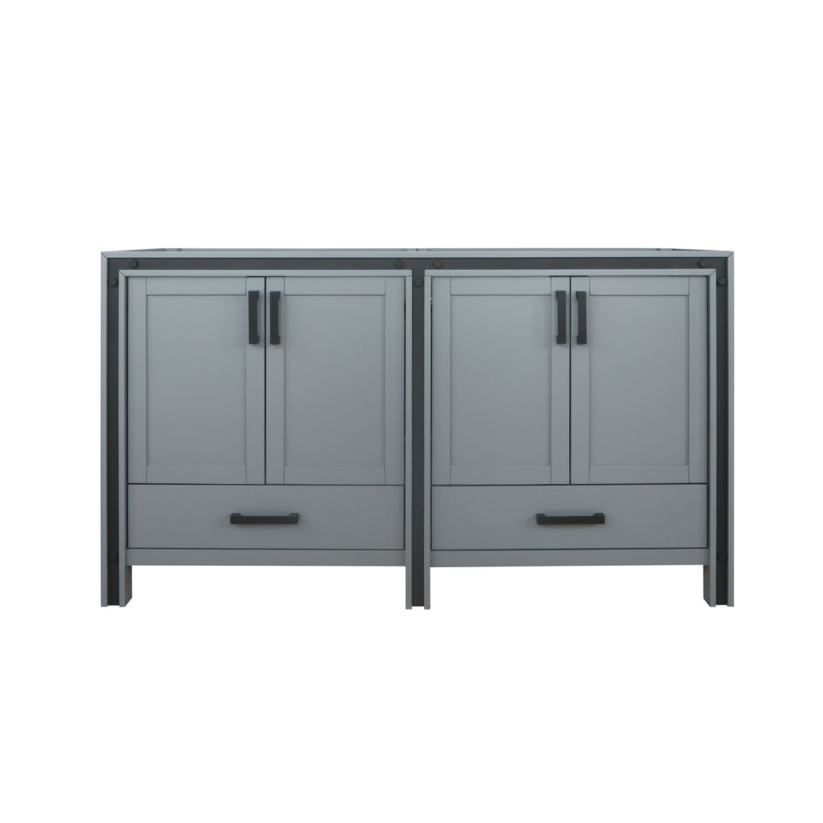 Lexora Ziva 60 in. Dark Grey Double Sink Bath Vanity