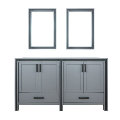 Lexora Ziva 60 in. Dark Grey Double Sink Bath Vanity