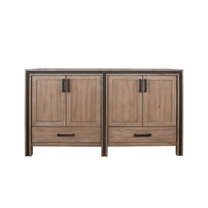 Lexora Ziva 60 in. Rustic Barnwood Double Sink Bath Vanity