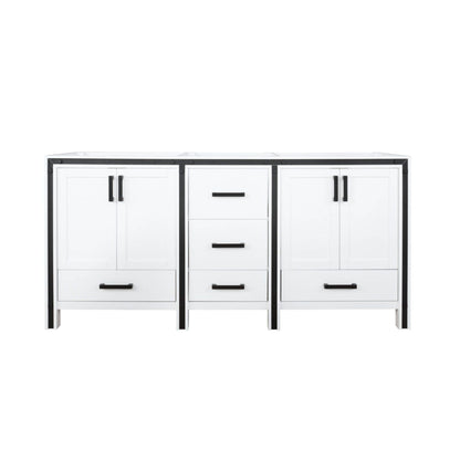 Lexora Ziva 72 in. White Double Sink Bath Vanity