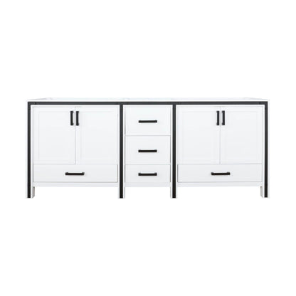 Lexora Ziva 80 in. White Double Sink Bath Vanity