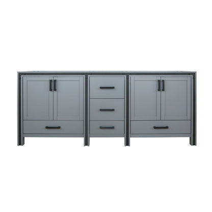 Lexora Ziva 80 in. Dark Grey Double Sink Bath Vanity