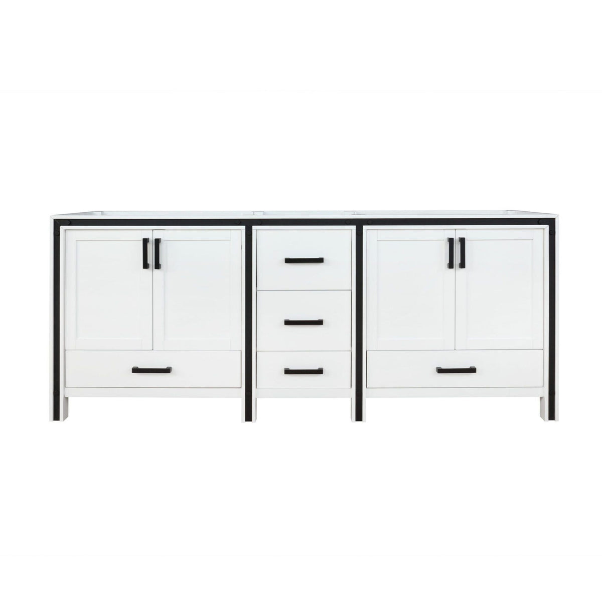 Lexora Ziva 84 in. White Double Sink Bath Vanity