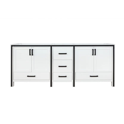 Lexora Ziva 84 in. White Double Sink Bath Vanity