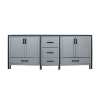 Lexora Ziva 84 in. Dark Grey Double Sink Bath Vanity