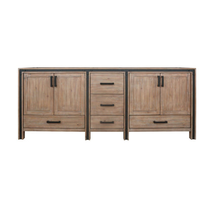 Lexora Ziva 84 in. Rustic Barnwood Double Sink Bath Vanity