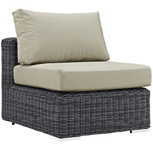 Modway Summon Wicker Rattan Outdoor Patio Sunbrella Fabric