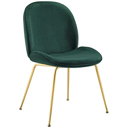 Modway EEI-3548-GRY Scoop Gold Stainless Steel Leg Performance Velvet