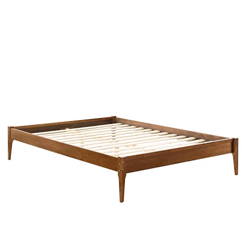 Modway MOD-6247-WAL June King Wood Platform Bed Frame, Walnut