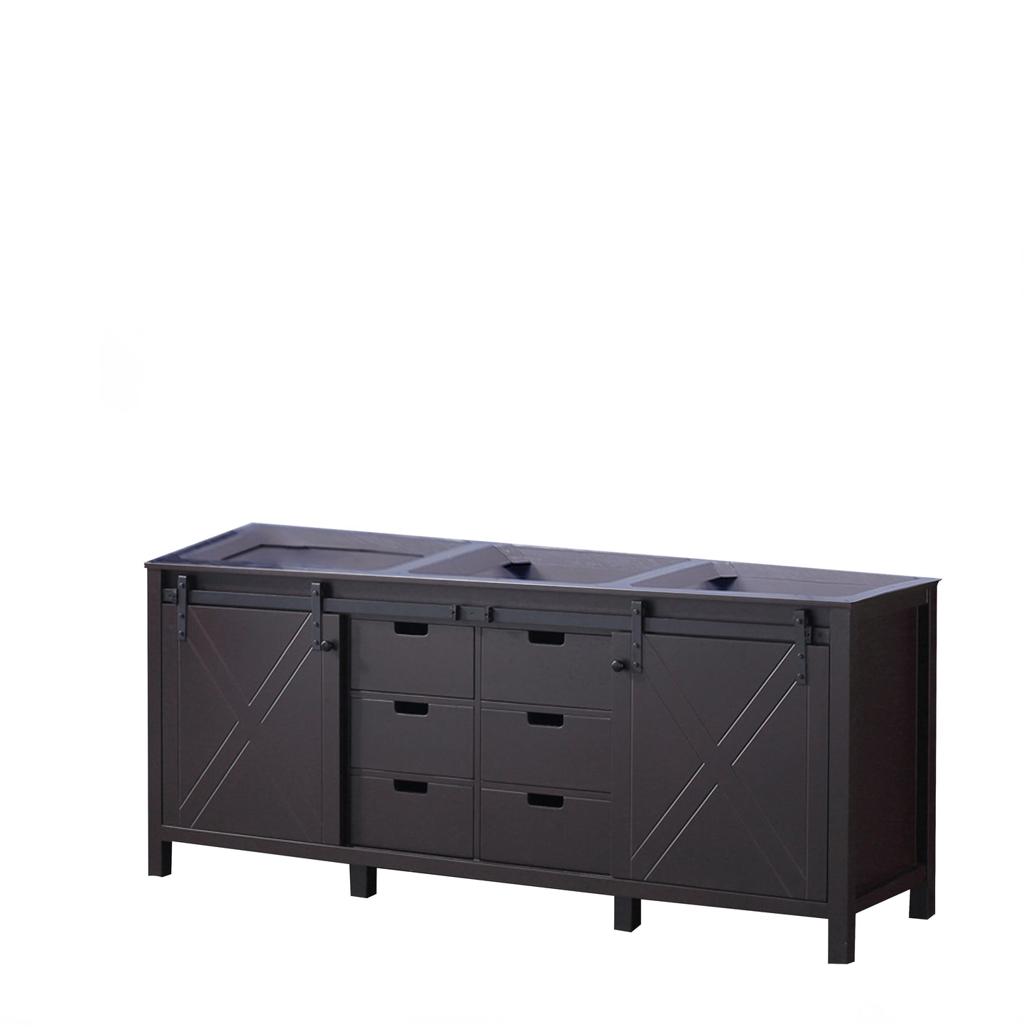 Marsyas 80" Brown Vanity Cabinet Only
