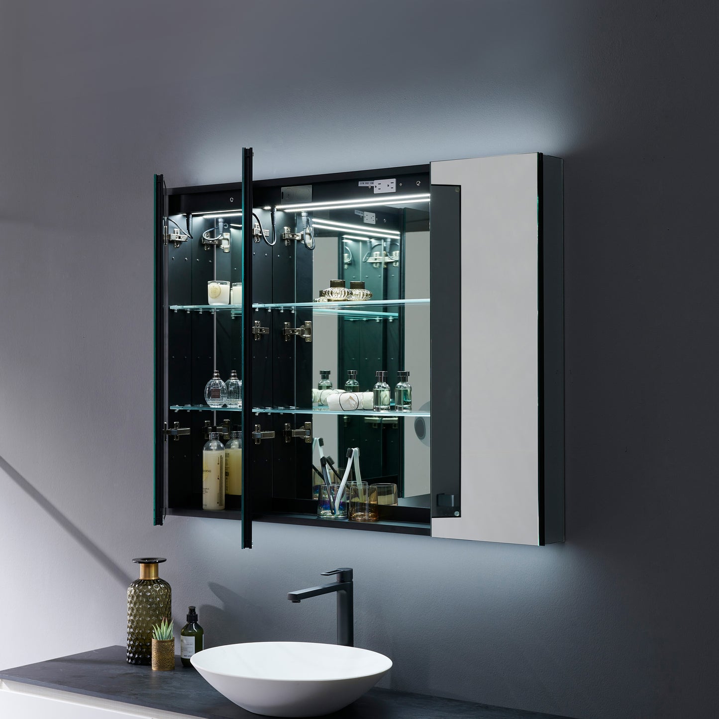 Savera 48" Widex36" Tall LED Medicine Cabinet w/ Defogger