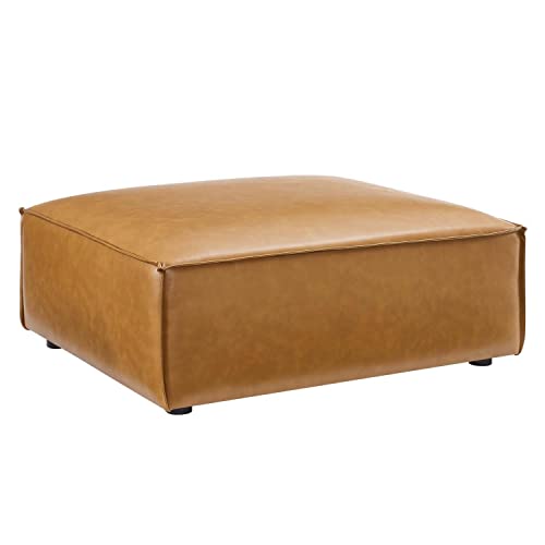 Modway EEI-4496-TAN Restore Vegan Leather Ottoman, Tan