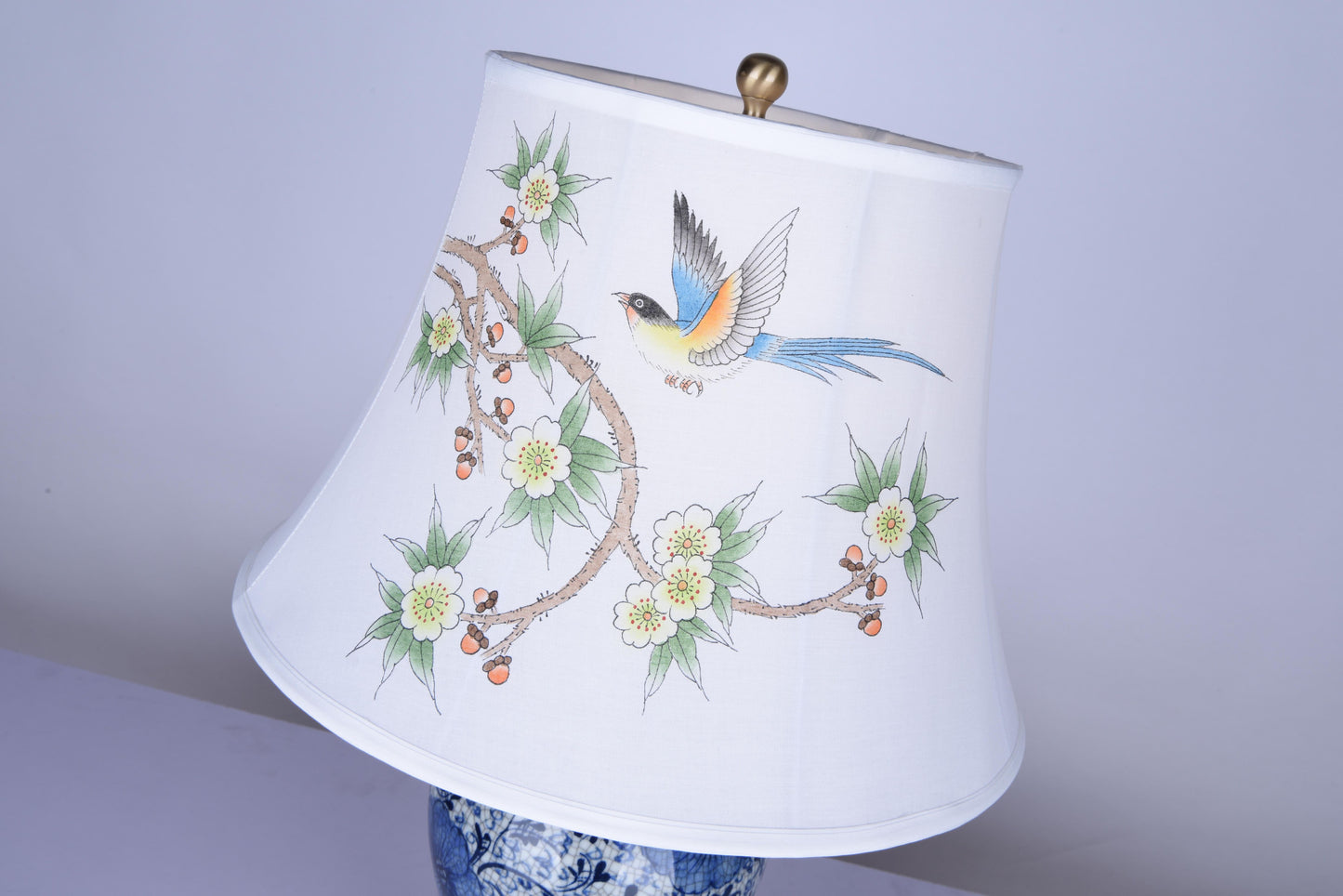 Blue& White Table Lamp - FUM03T8B