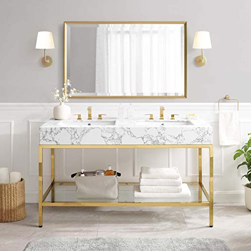 Kingsley Stainless Steel Bathroom Vanity