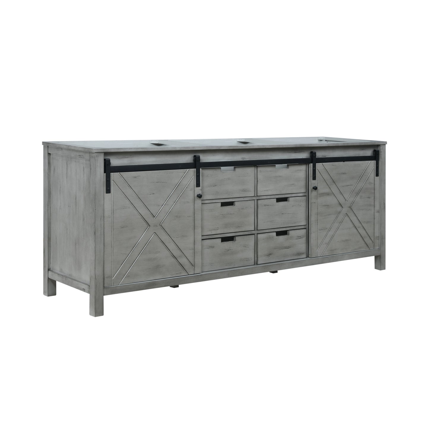 Marsyas 84" Ash Grey Vanity Cabinet Only