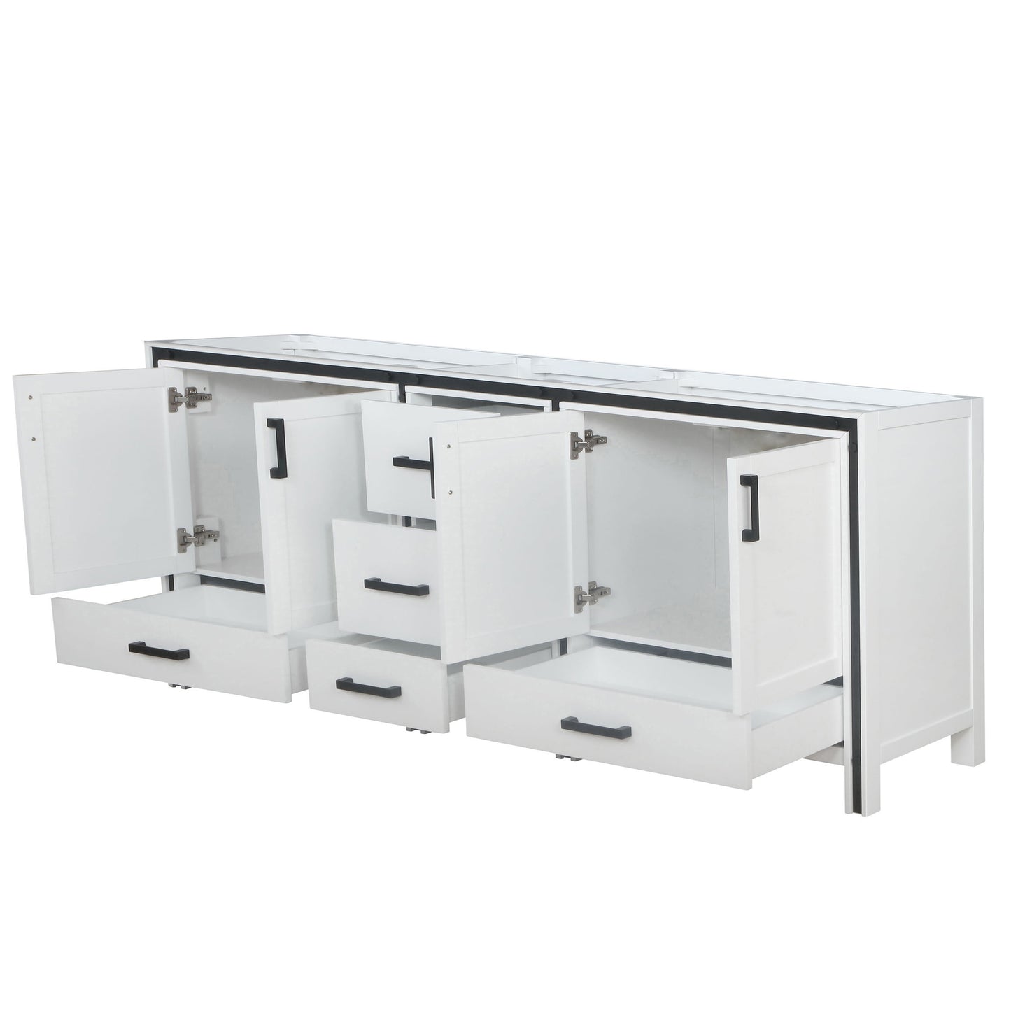 Ziva 84" White Vanity Cabinet Only