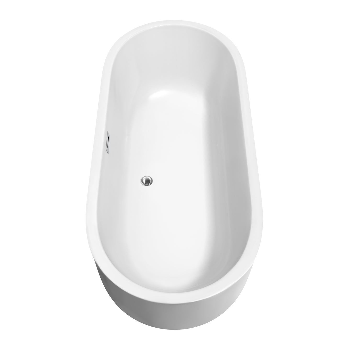 Juliette 71 Inch Freestanding Bathtub in White with Polished Chrome Trim and Floor Mounted Faucet in Matte Black