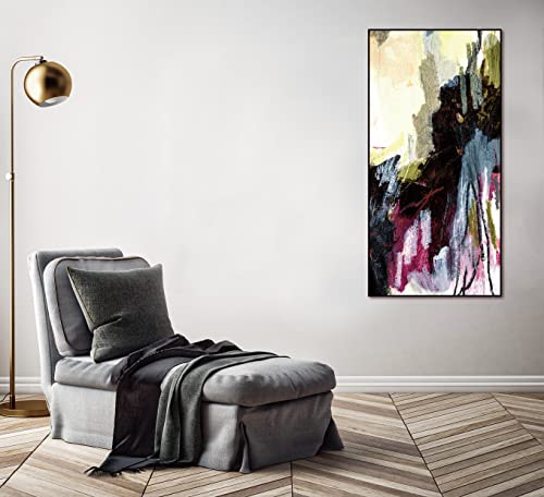 Whiteline Modern Living Lola 48"x24" Canvas Wall Art, Black PS Frame