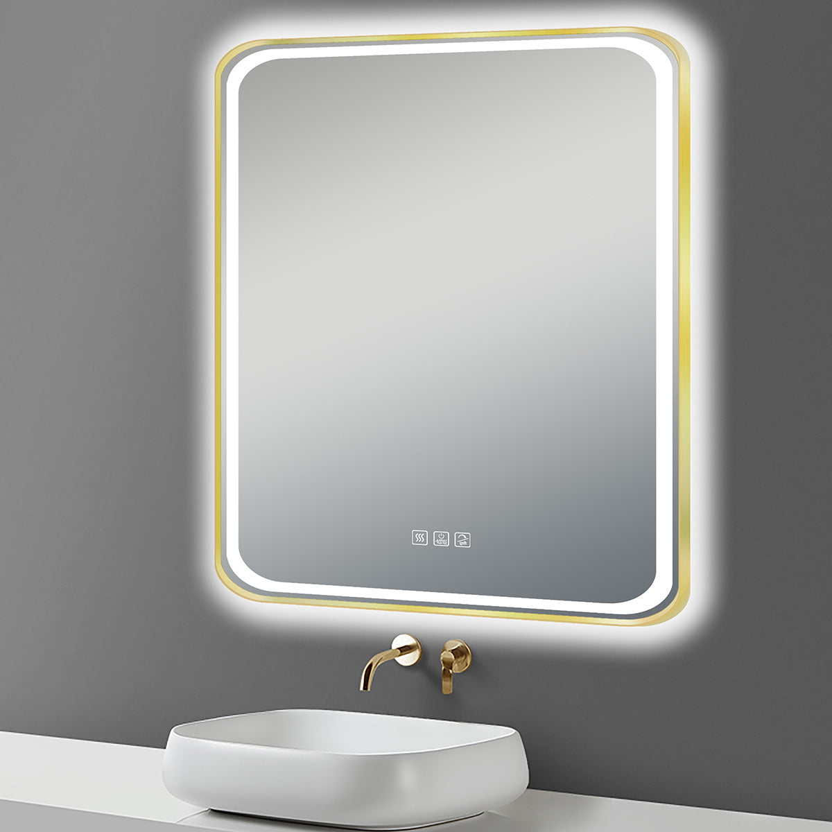 48" LED Mirror (Brushed Gold) Miles Series