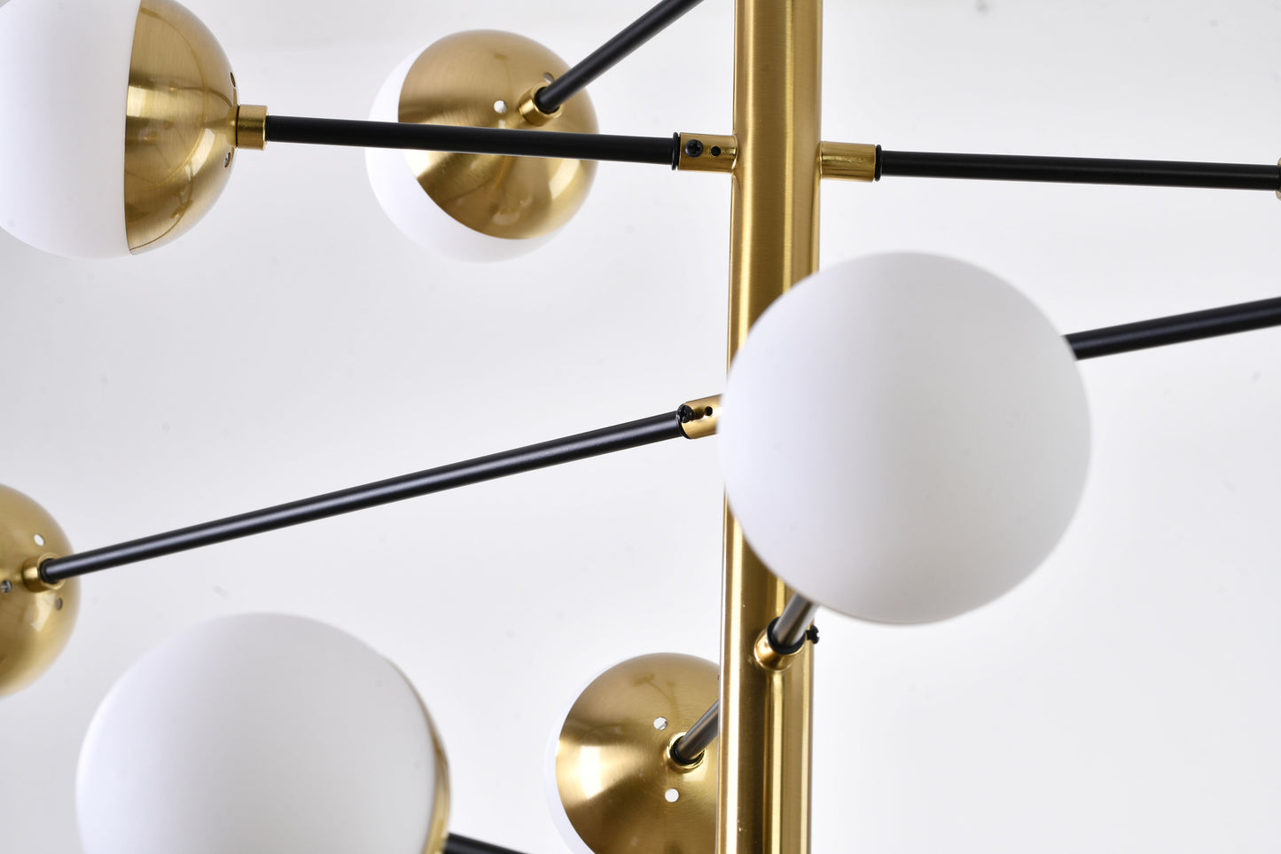 Brass & Black Chandelier - AV71C39BR