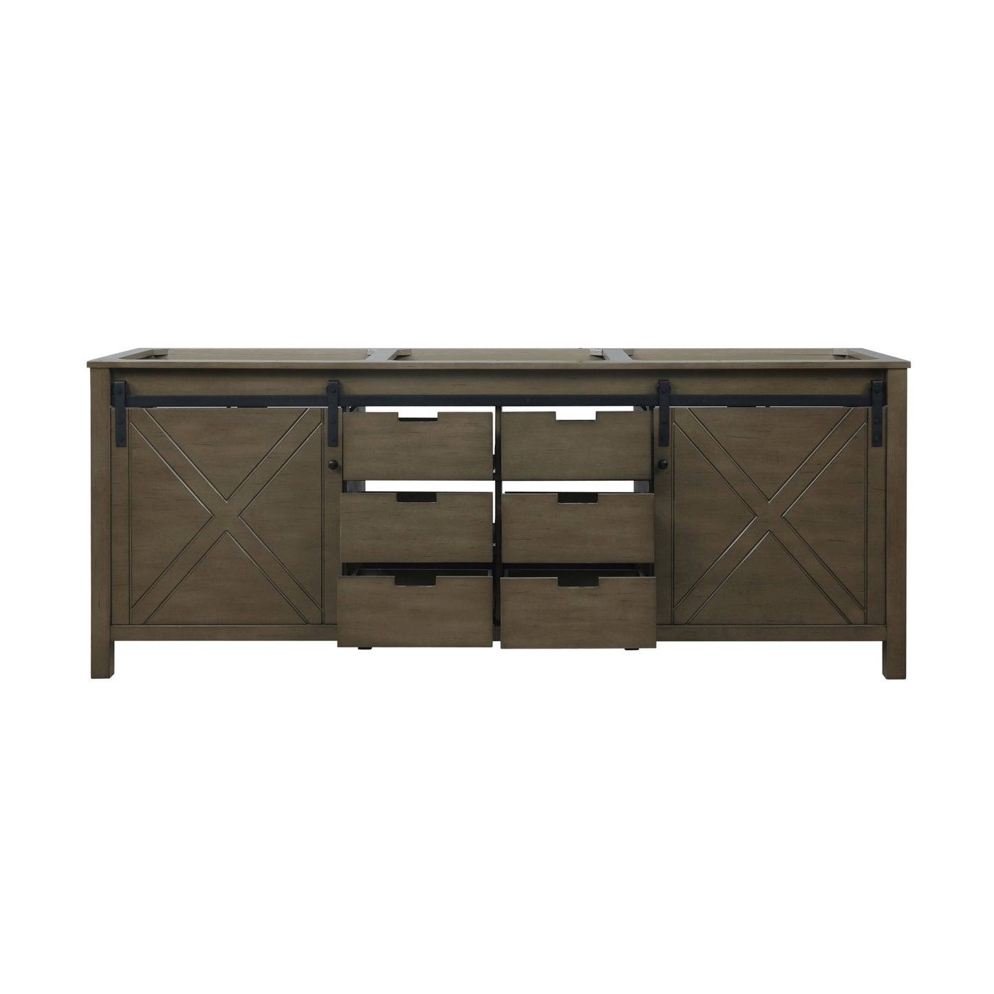 Marsyas 84" Rustic Brown Vanity Cabinet Only