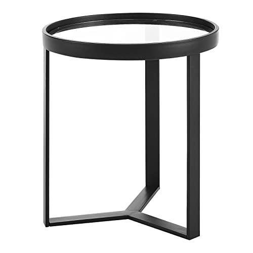 Modway Relay Glass and Metal Accent Side Table