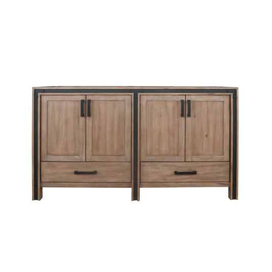 Ziva 60" Rustic Barnwood Vanity Cabinet Only