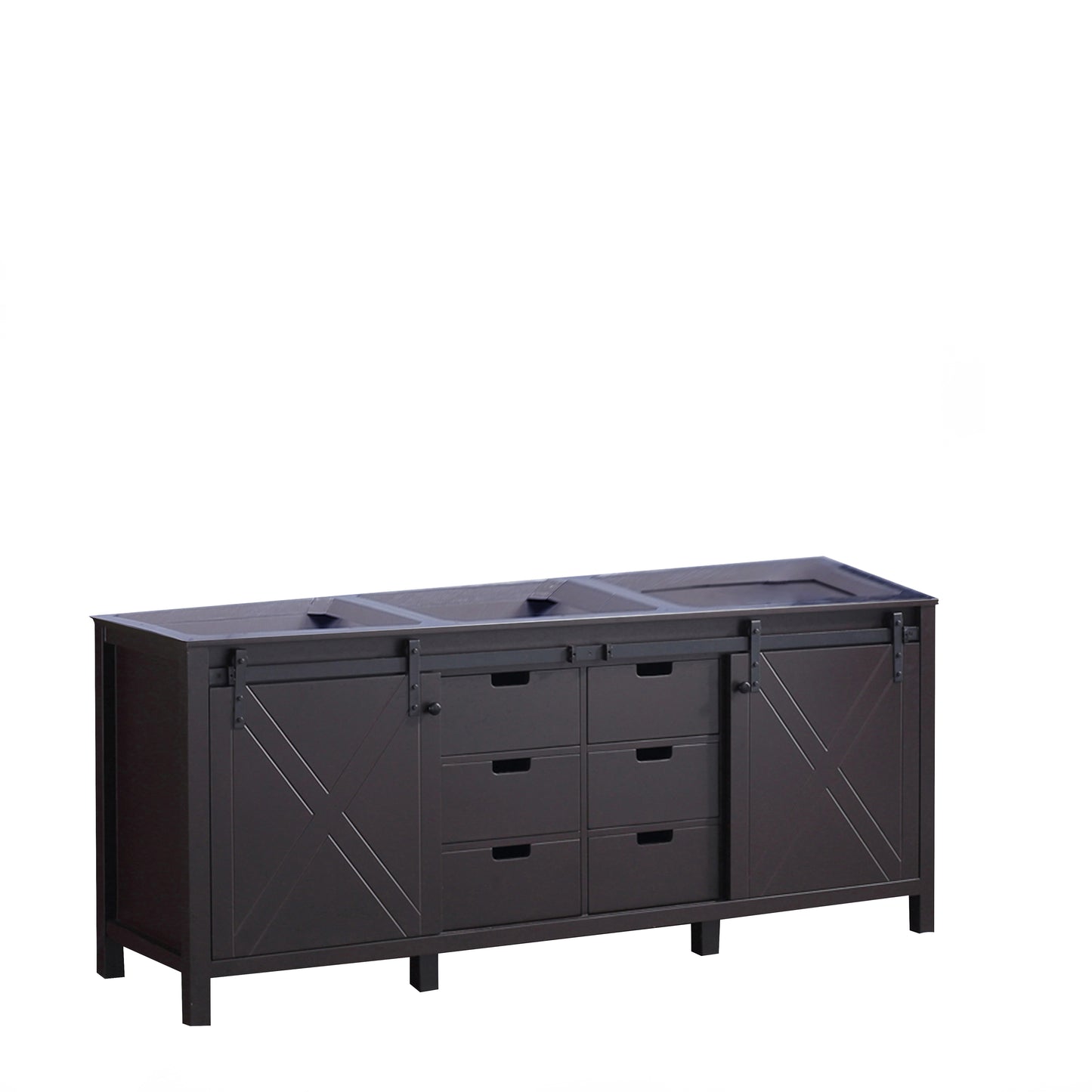 Marsyas 80" Brown Vanity Cabinet Only