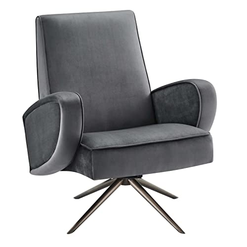 Modway Superior Performance Velvet Swivel Chair with Gray Finish EEI-5027-GRY