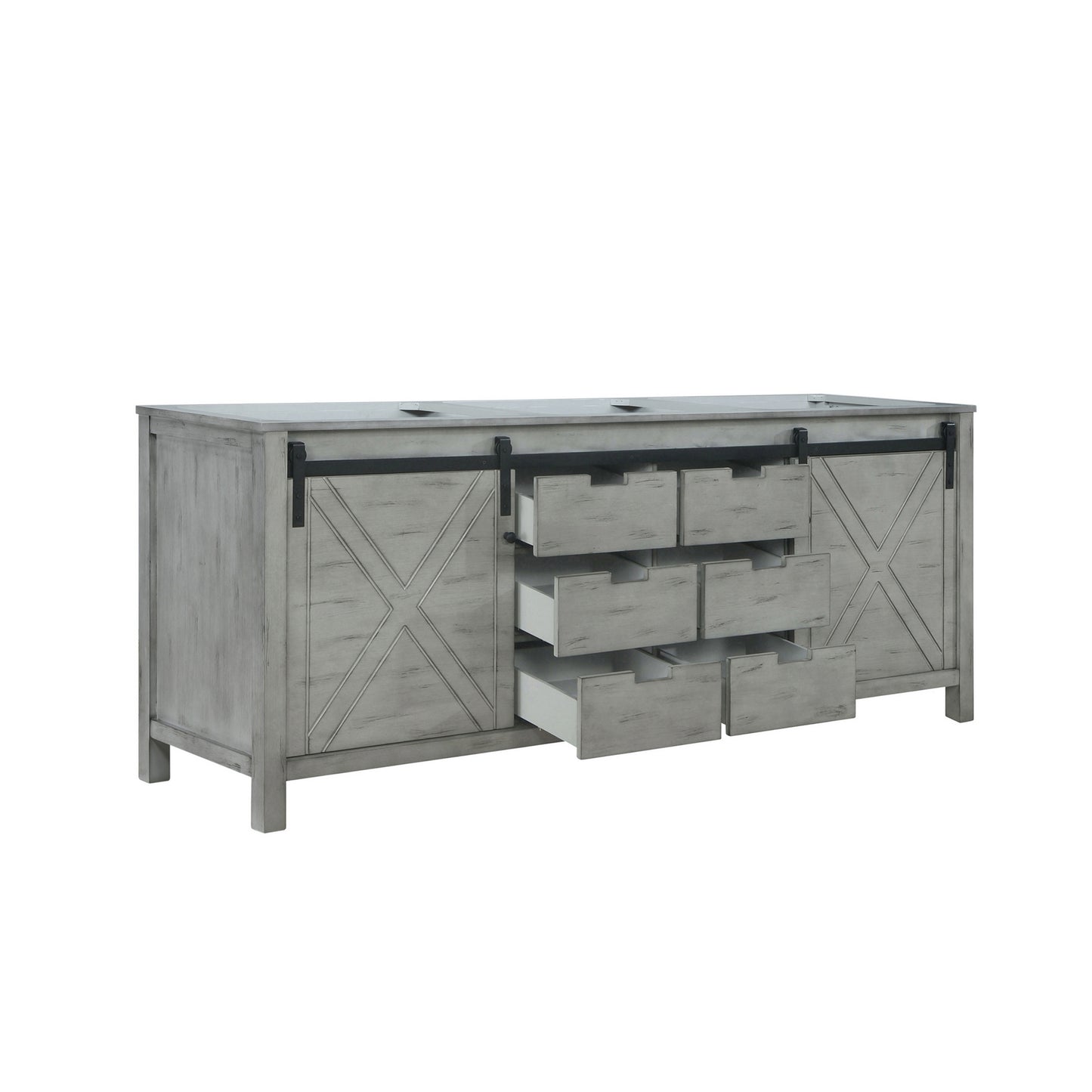 Marsyas 84" Ash Grey Vanity Cabinet Only