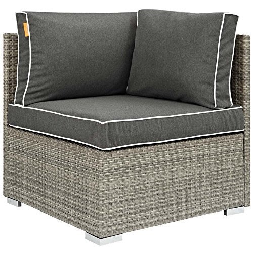 Modway EEI-2961-LGR-NAV Repose Sunbrella Fabric Outdoor Patio Armchair