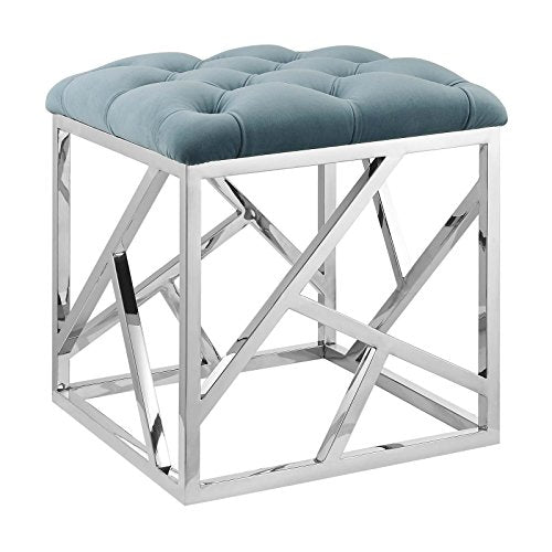 Modway Intersperse Button-Tufted Contemporary Modern Bench with Metallic