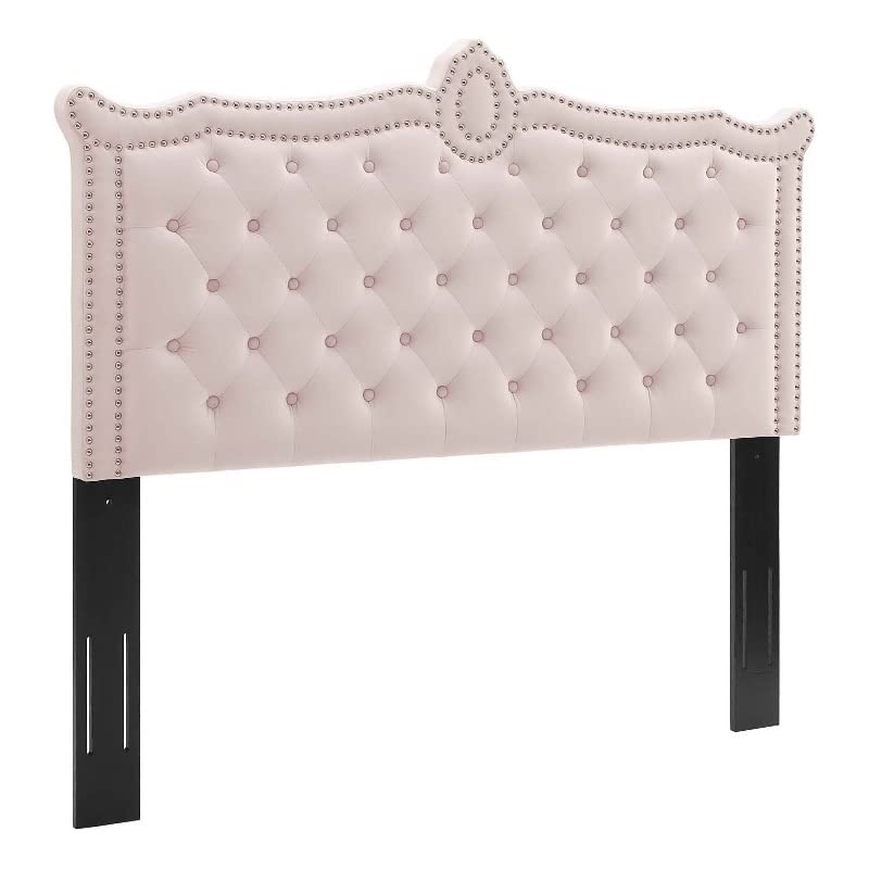 Modway Louisa Tufted Performance Velvet Full/Queen Headboard in Pink