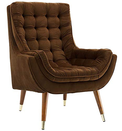 Modway Suggest Button Tufted Upholstered Velvet Lounge Chair