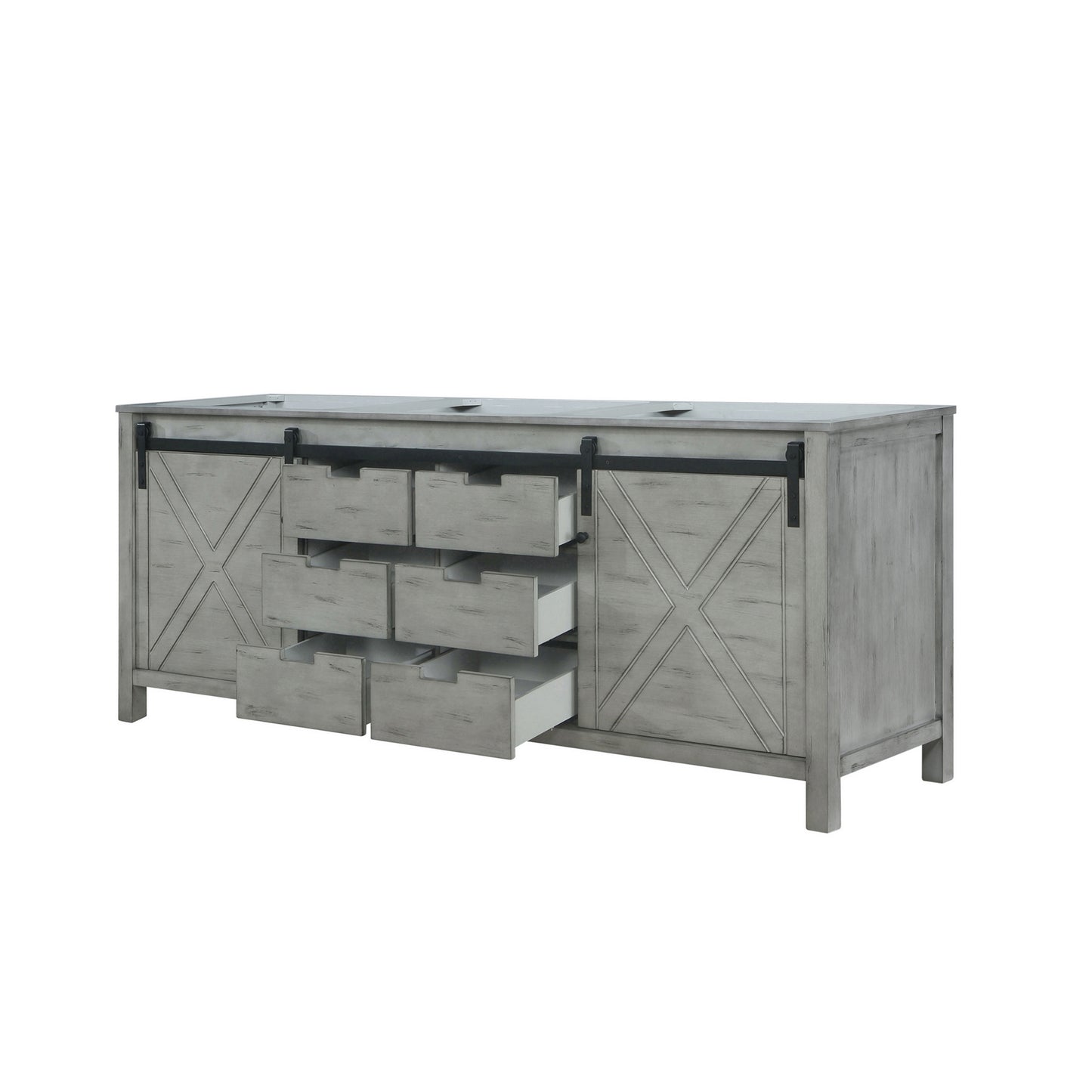 Marsyas 84" Ash Grey Vanity Cabinet Only