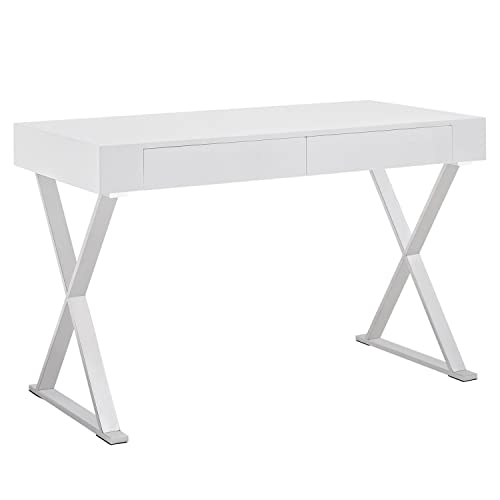 Modway Sector Office Desk, White Gold