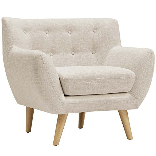 Modway Remark Mid-Century Modern Armchair with Upholstered Fabric