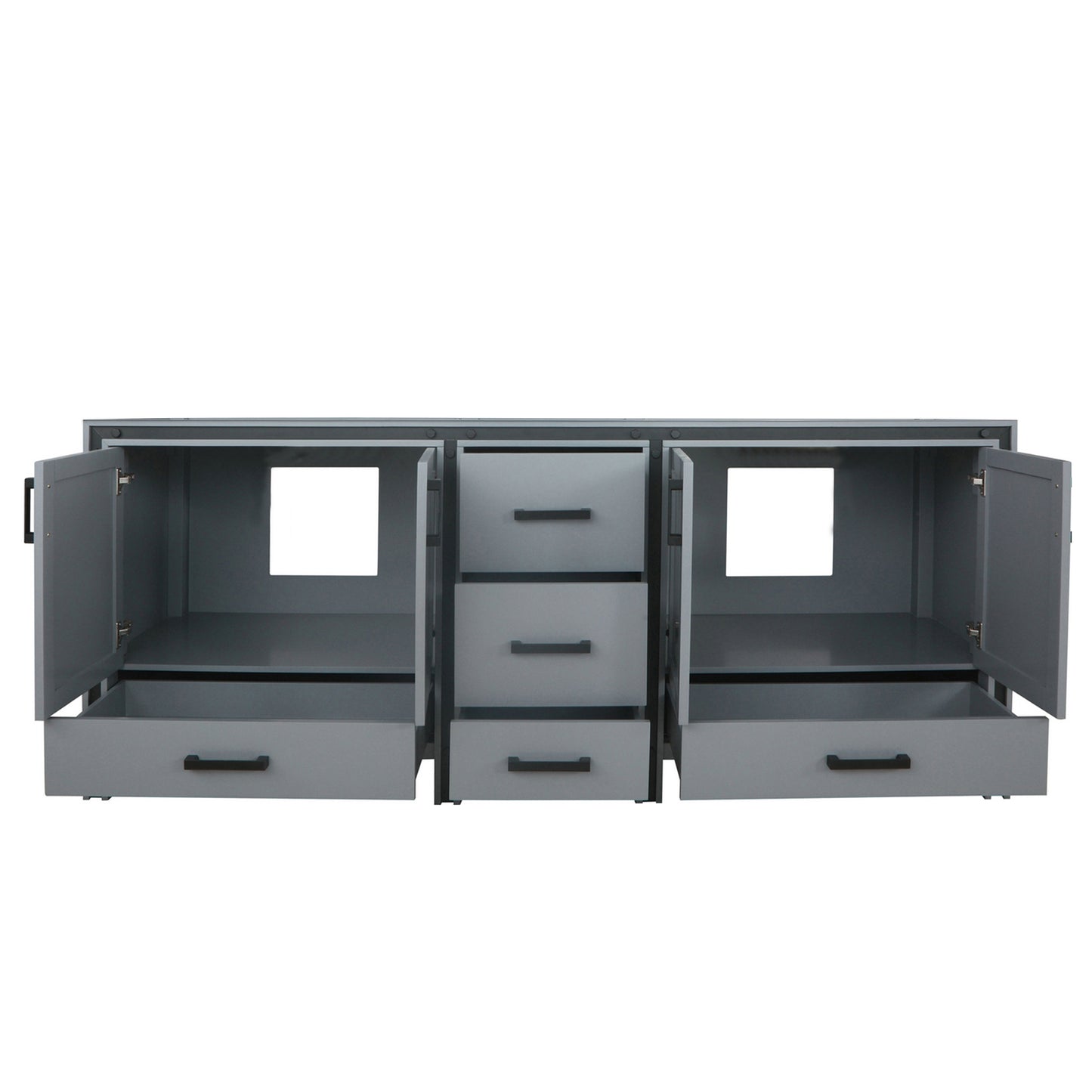 Ziva 84" Dark Grey Vanity Cabinet Only