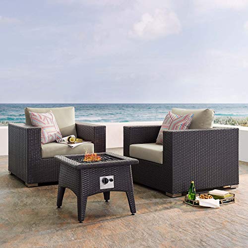 Modway EEI-3724-EXP Convene 3 Piece Set Outdoor Patio with Fire Pit,