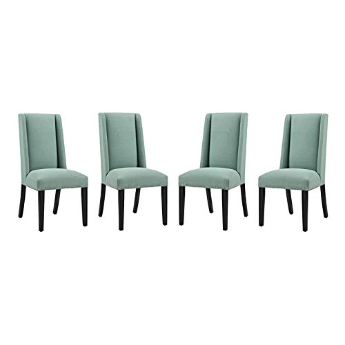 Modway Baron Modern Tall Back Wood Upholstered Fabric Parsons Kitchen and Dining Room Chair