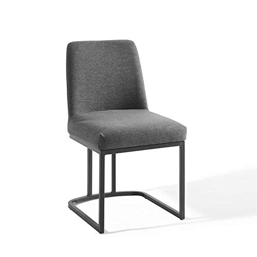 Modway Amplify Sled Base Upholstered Fabric Dining Side Chair