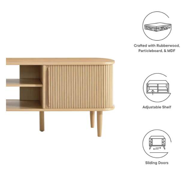 Contour 63" Wood TV Stand